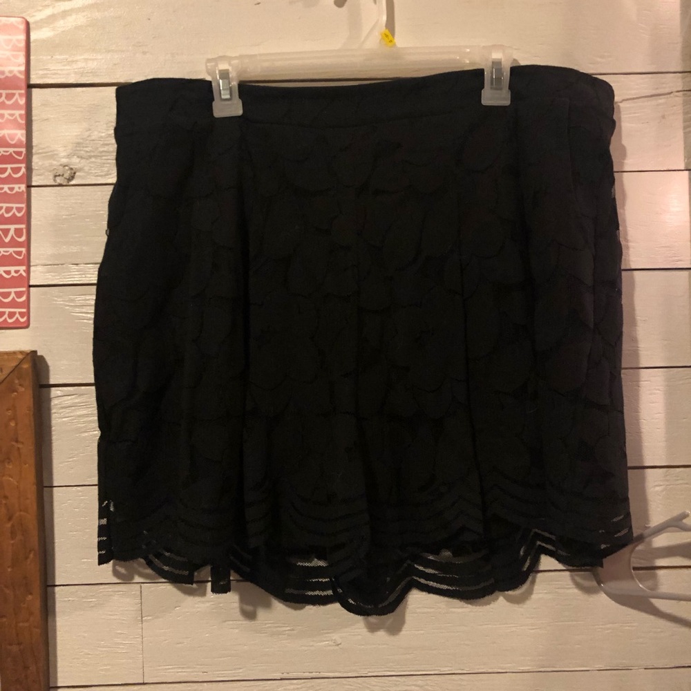 Black Flowy Lace Shorts